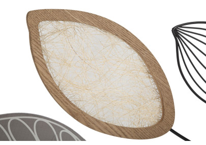 Console Automne – Métal noir, MDF et verre multicolore 108x36,8x80 cm