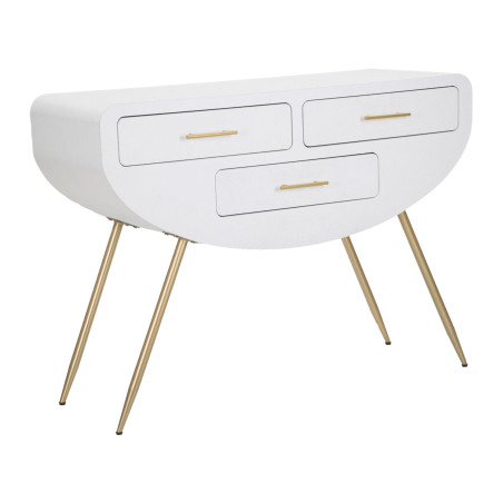 Console Venus – MDF e metallo bianco e oro 110x40x80 cm