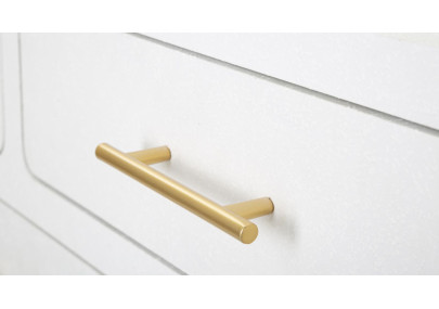 Console Venus – MDF et métal blanc et or 110x40x80 cm