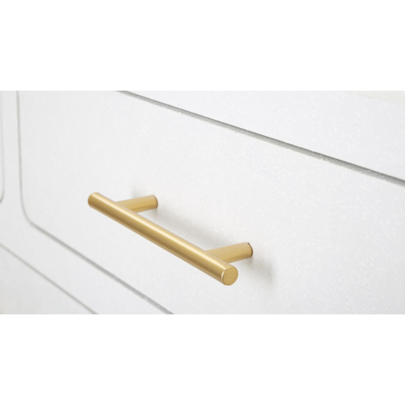 Console Venus – MDF et métal blanc et or 110x40x80 cm