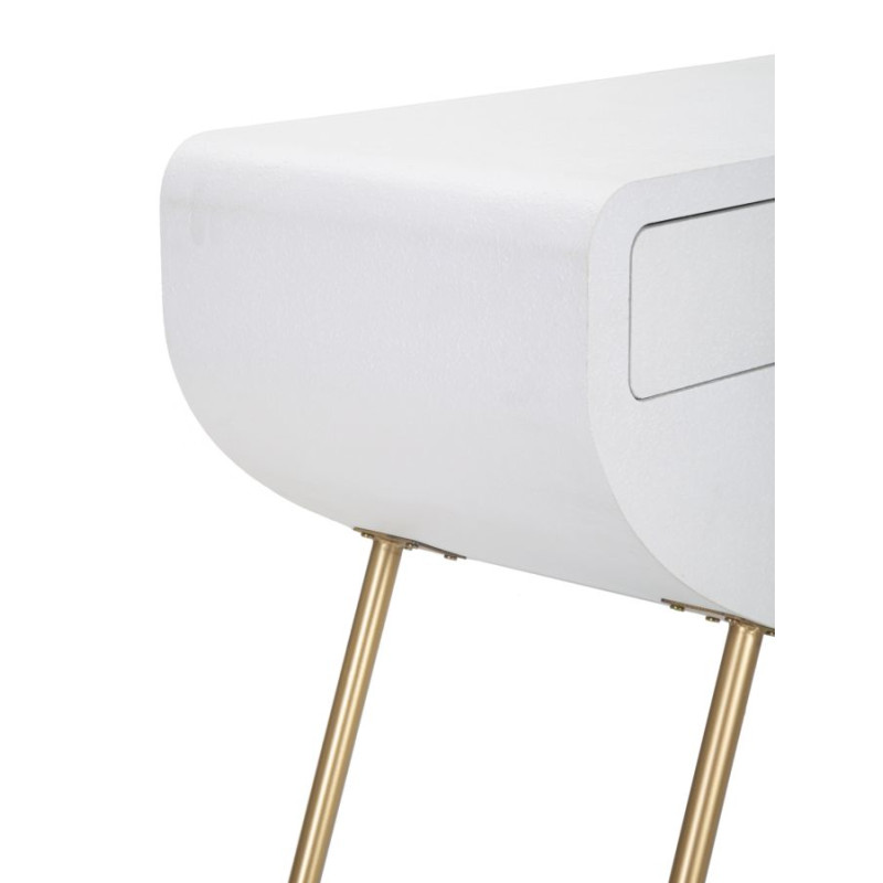 Console Venus – MDF e metallo bianco e oro 110x40x80 cm