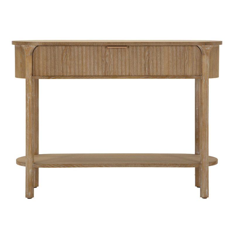 Consola Göteborg – Madera de abeto, MDF y metal marrón 110x40x80 cm