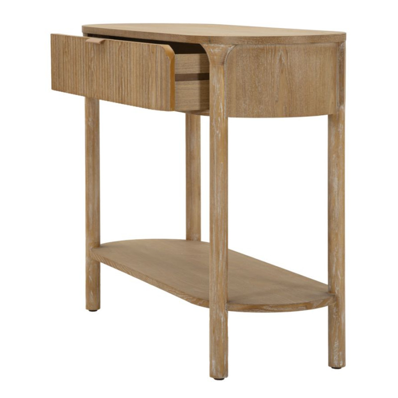 Consola Göteborg – Madera de abeto, MDF y metal marrón 110x40x80 cm