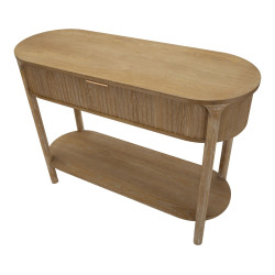 Consola Göteborg – Madera de abeto, MDF y metal marrón 110x40x80 cm