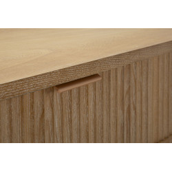 Consola Göteborg – Madera de abeto, MDF y metal marrón 110x40x80 cm