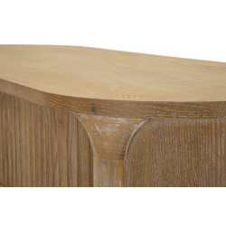 Consola Göteborg – Madera de abeto, MDF y metal marrón 110x40x80 cm