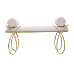 Banc Ruban Rose – Douceur Romantique 112,5 x 49 x 53 cm