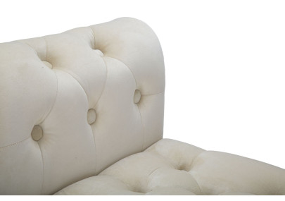 Banc Paris Crème & Or – Raffinement Doré 120 x 40 x 60 cm