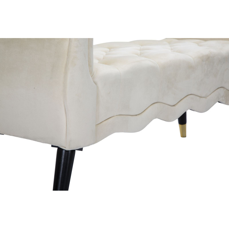 Banc Paris Crème & Or – Raffinement Doré 120 x 40 x 60 cm
