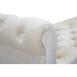 Banc Paris Crème & Or – Raffinement Doré 120 x 40 x 60 cm