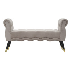 Banc Paris Gris & Or – Chic Parisien 120 x 40 x 60 cm
