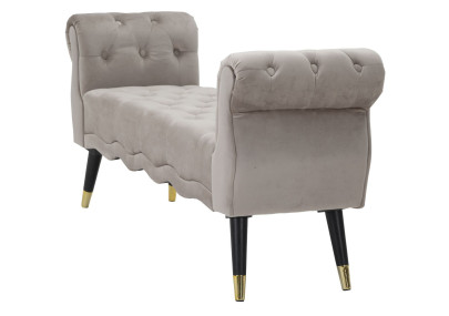 Banc Paris Gris & Or – Chic Parisien 120 x 40 x 60 cm