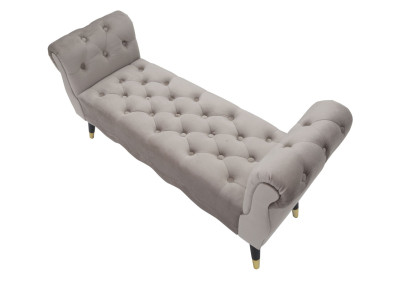 Banc Paris Gris & Or – Chic Parisien 120 x 40 x 60 cm