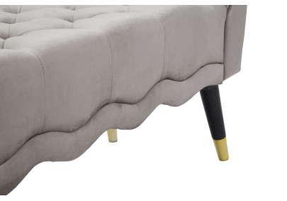 Banc Paris Gris & Or – Chic Parisien 120 x 40 x 60 cm