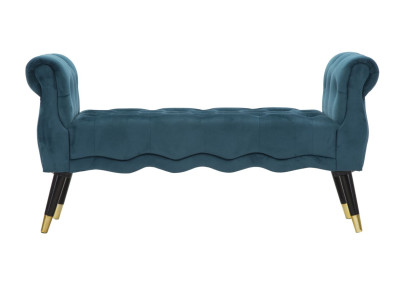 Banc Paris Bleu Sarcelle & Or – Brillance Contemporaine 120 x 40 x 60 cm