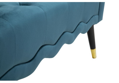 Banc Paris Bleu Sarcelle & Or – Brillance Contemporaine 120 x 40 x 60 cm