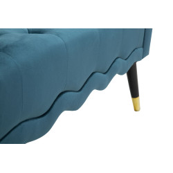 Banc Paris Bleu Sarcelle & Or – Brillance Contemporaine 120 x 40 x 60 cm