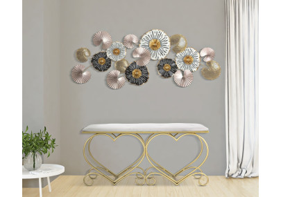 Banc Cœur Crème – Romantisme Sculptural 105 x 37,5 x 51,5 cm