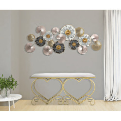 Banc Cœur Crème – Romantisme Sculptural 105 x 37,5 x 51,5 cm