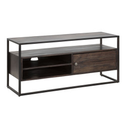 Meuble TV Burn en Acacia – Sobriété Naturelle 120 x 40 x 55 cm