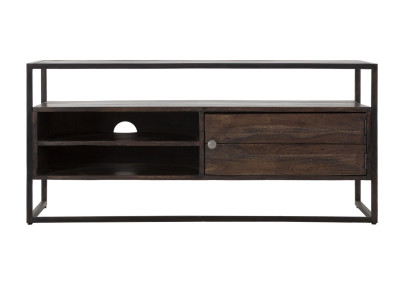 Meuble TV Burn en Acacia – Sobriété Naturelle 120 x 40 x 55 cm