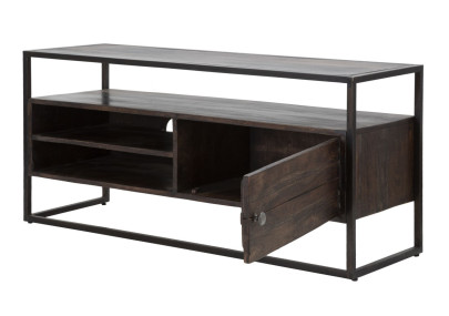 Meuble TV Burn en Acacia – Sobriété Naturelle 120 x 40 x 55 cm