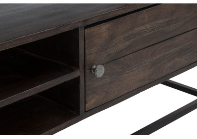 Meuble TV Burn en Acacia – Sobriété Naturelle 120 x 40 x 55 cm