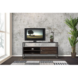 Meuble TV Burn en Acacia – Sobriété Naturelle 120 x 40 x 55 cm