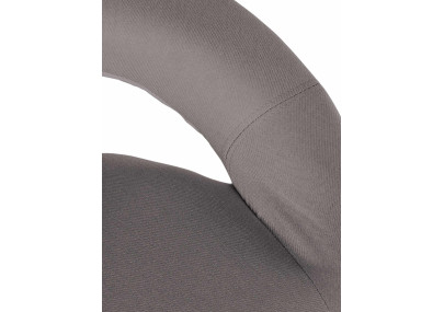 Ensemble de 2 tabourets de bar Olinda, tissu blanc/gris