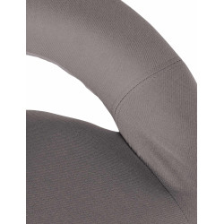 Ensemble de 2 tabourets de bar Olinda, tissu blanc/gris