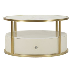Table Basse Sharon – Élégance Circulaire Ø75 x 40 cm