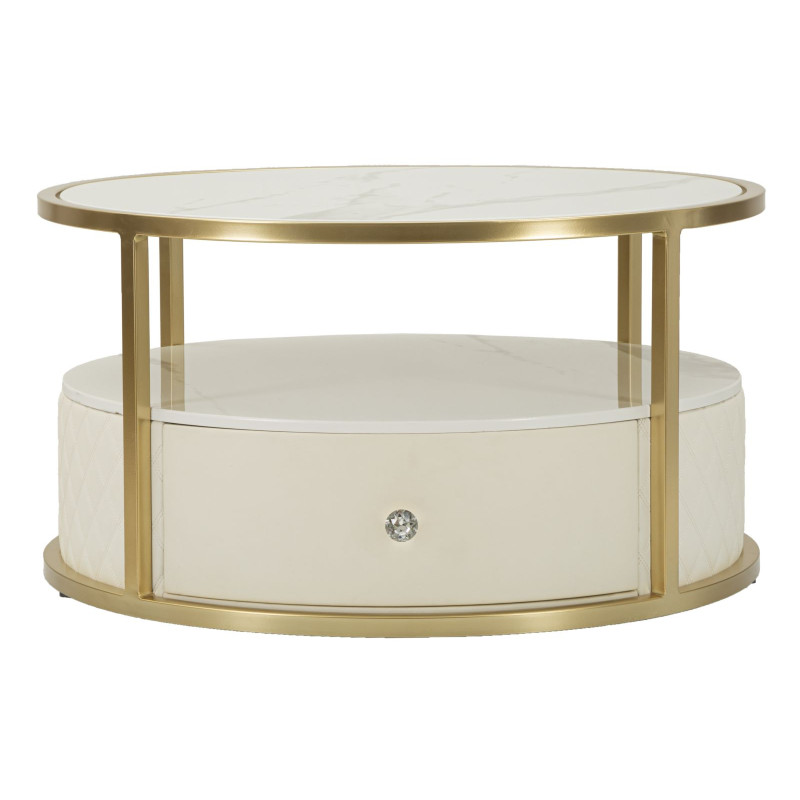 Table Basse Sharon – Élégance Circulaire Ø75 x 40 cm