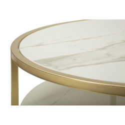 Table Basse Sharon – Élégance Circulaire Ø75 x 40 cm