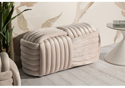 Banc Softy Rose – Douceur Pastel 90 x 45 x 45 cm