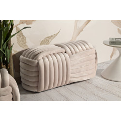 Banc Softy Rose – Douceur Pastel 90 x 45 x 45 cm