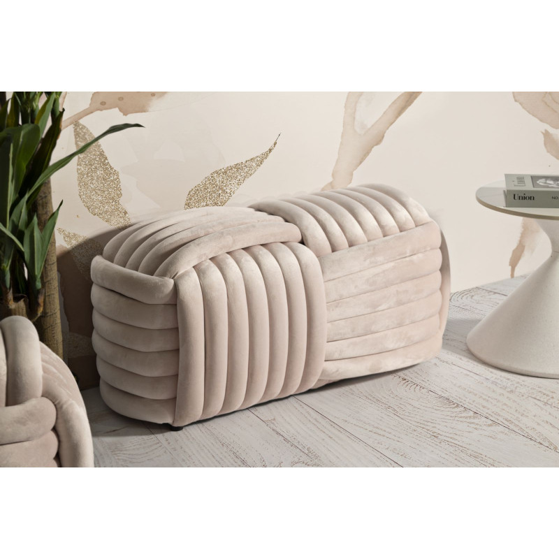 Banc Softy Rose – Douceur Pastel 90 x 45 x 45 cm