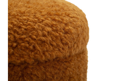 Pouf Coffre Saint-Moritz Marron – Chaleur Alpine en Duo Ø40x47 - Ø32x38 cm