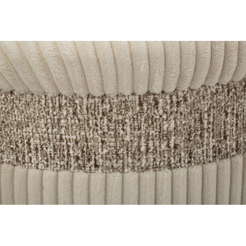 Pouf Coffre Cortina Crème – Élégance en Trio Ø40,5x49,5 - Ø35x42 - Ø31x38 cm