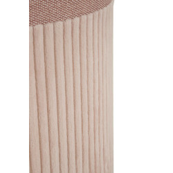 Pouf Coffre Cortina Rose – Tendresse Pastel en Trio Ø40,5x49,5 - Ø35x42 - Ø31x38 cm