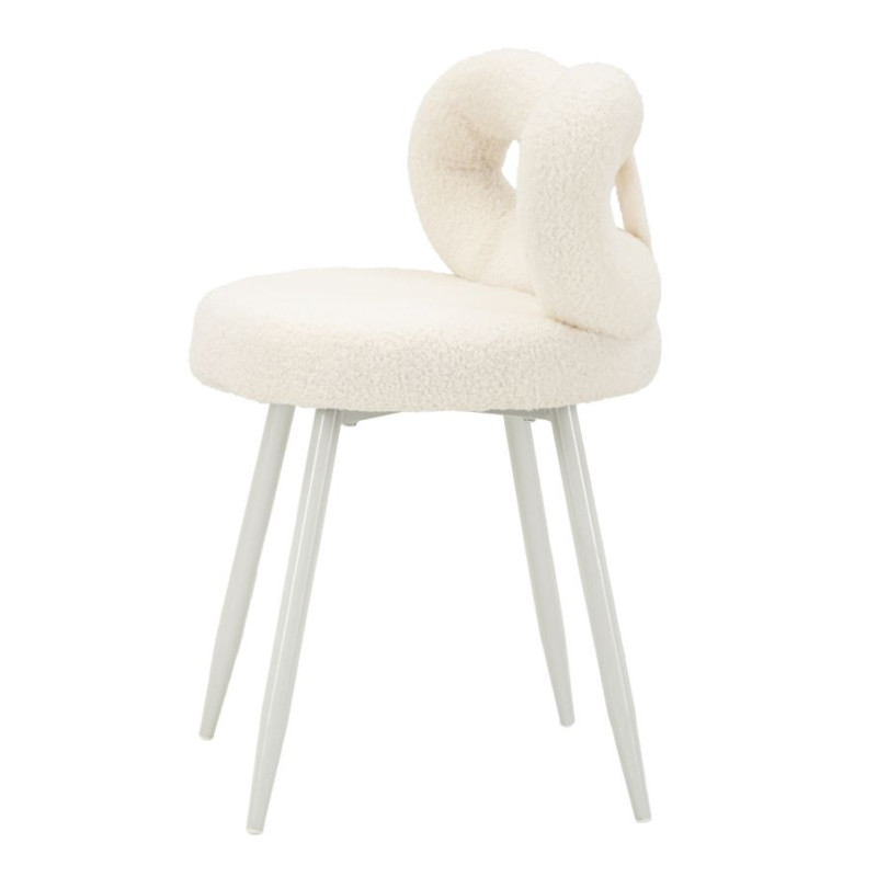 Glam Mini Chaise Ilary Blanche – Raffinement Pur Ø40x67 (assise 46)
