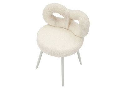 Glam Mini Chaise Ilary Blanche – Raffinement Pur Ø40x67 (assise 46)