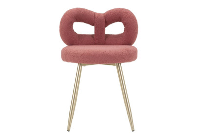 Glam Mini Chaise Ilary Rose – Délicatesse Radieuse Ø40x67 (assise 46)