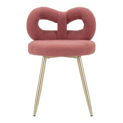 Glam Mini Chaise Ilary Rose – Délicatesse Radieuse Ø40x67 (assise 46)