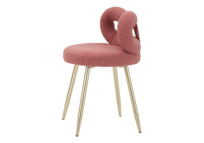 Glam Mini Chaise Ilary Rose – Délicatesse Radieuse Ø40x67 (assise 46)