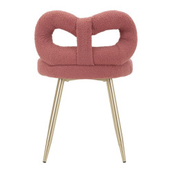 Glam Mini Chaise Ilary Rose – Délicatesse Radieuse Ø40x67 (assise 46)