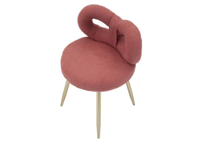 Glam Mini Chaise Ilary Rose – Délicatesse Radieuse Ø40x67 (assise 46)