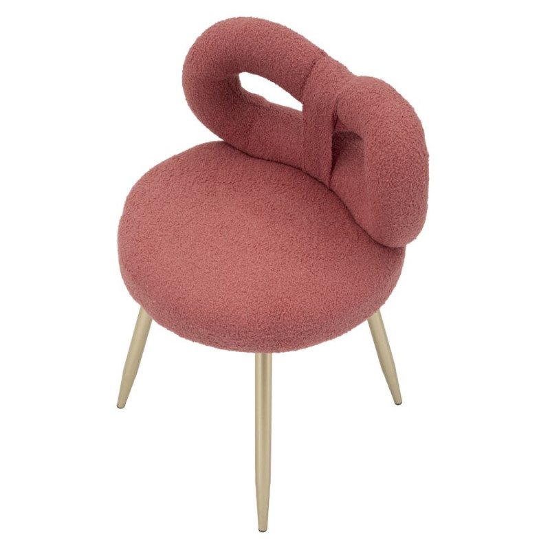 Glam Mini Chaise Ilary Rose – Délicatesse Radieuse Ø40x67 (assise 46)