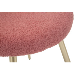 Glam Mini Chaise Ilary Rose – Délicatesse Radieuse Ø40x67 (assise 46)