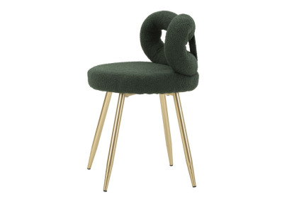 Glam Mini Chaise Ilary Verte – Harmonie Élégante Ø40x67 (assise 46)