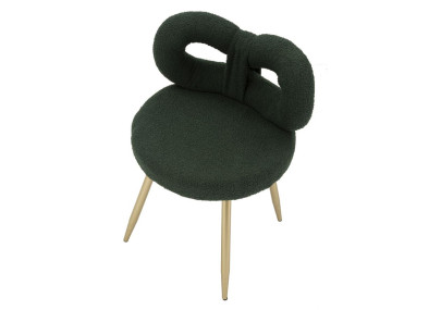 Glam Mini Chaise Ilary Verte – Harmonie Élégante Ø40x67 (assise 46)